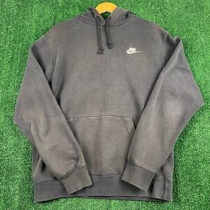Nike Hoodie Men's Medium Tall Faded Black Sportswear Club Fleece Pullover